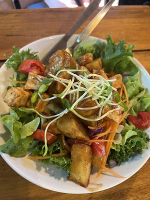 bbq tofu and potatoes  #Veganuary at Om Garden Cafe in Pai
