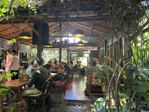 Interior of cafe  #Veganuary at Om Garden Cafe in Pai