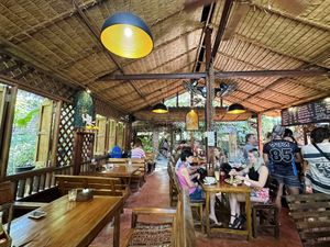 Restaurant interior   at Om Garden Cafe in Pai