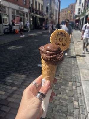 Vegan dark chocolate ice cream - loved this!! Busy but great service.   at Cloud Nine - Temple Bar in Dublin