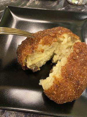 Frittatina carbonara veg   at OWAP - Pignasecca in Naples