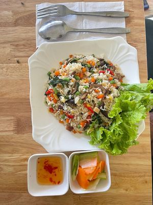 Baked rice vegetarian at Ya Ya Vegetarian in Kampot