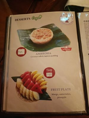 Menu at Burma Kitchen in Koh Samui