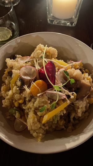 Vegan risotto   at PV Cuisine  in 100 Mile House