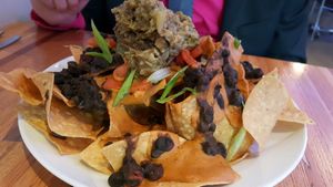Vegan nachos at Pura Vida by Brandt in Cleveland