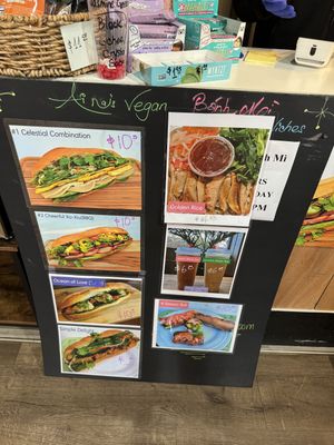 Menu  at Aina's Vegan Banh Mi  in San Jose