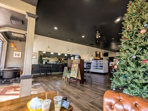 Couches, tables and chairs. Great to hang out with a coffee shop vibe. at Aina's Vegan Banh Mi  in San Jose