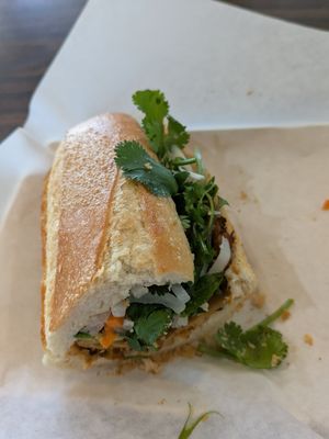 Spicy lemongrass Bahn Mi at Aina's Vegan Banh Mi  in San Jose