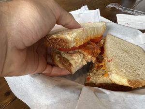 Tuna melt  at Aina's Vegan Banh Mi  in San Jose