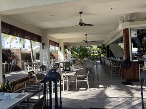 indoor/outdoor seating   at The Farm in Providenciales