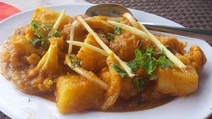 aloo gobi at Taj Mahal in Sihanoukville