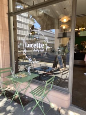 Exterior seating at Lucette in Lausanne