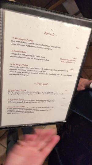 Two vegetarian and one vegan sandwich. at Smagsløget in Copenhagen