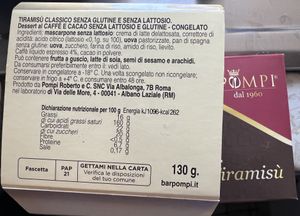 None of the tiramisu is vegan.  Only two are lactose-free, and those have chicken eggs.  at Pompi in Florence