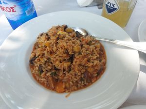 Vegetable risotto at Captain Cook in Nafpaktos