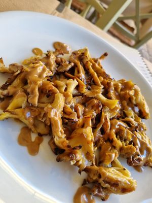 Mushrooms with balsamic sauce at Captain Cook in Nafpaktos