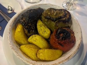 Stuffed vegetable vegan at Mesoyiako in Crete