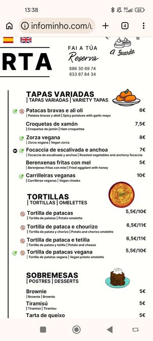  at Petiscos e Tapas in A Guarda