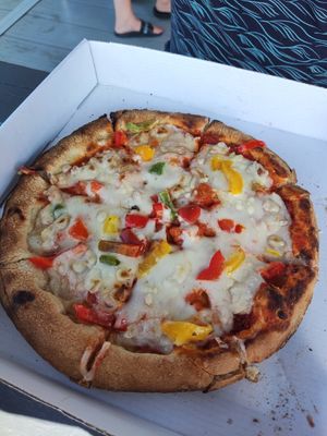 Vegan pizza at Wild Shore Delamere in Northwich