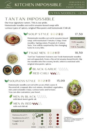 Menu May 2024  at Kitchen Impossible Amsterdam in Amsterdam