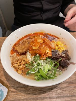 Kimchi ramen soup   at Kitchen Impossible Amsterdam in Amsterdam