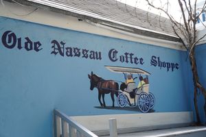 Online it's called Old Nassau Cafe, but this is the sign I saw.  at Olde Nassau Cafe in Nassau