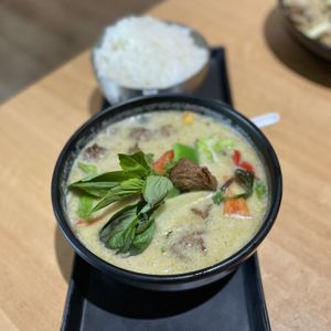 Green Curry with mock duck   at Haven Asian Eatery in Eden Prairie