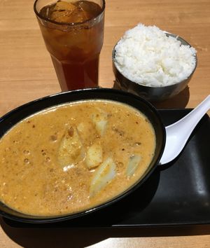 Masman Curry. Vegan as is. Potatoes & roasted peanuts. Delicious with a comfort food feel. at Haven Asian Eatery in Eden Prairie