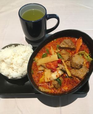 Red Curry with Mock Duck. Outstanding. at Haven Asian Eatery in Eden Prairie