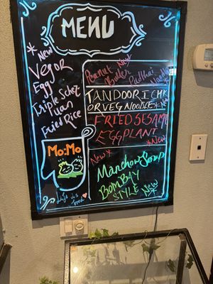 Specials and new items on board insidee  at Premium Hakka House in Milton