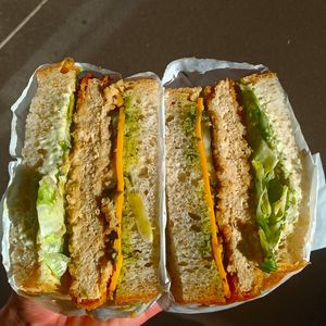 vegan schnitzel sandwich at Nico's Sandwich Deli  in Melbourne