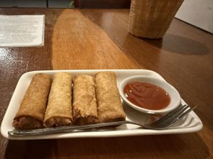  Vegetable spring rolls at Smokin' Pot in Battambang