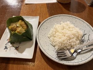  Tofu amok (comes with rice) at Smokin' Pot in Battambang