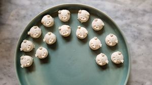 Piggy Tempe (Tempe with pig shape) at Tempeman Official in Gianyar