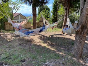 after lunch nap at conviviovegetariano in Collevecchio