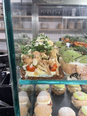 Miso Roasted Cauliflower Open Sandwich  at Scandinavian Kitchen in London