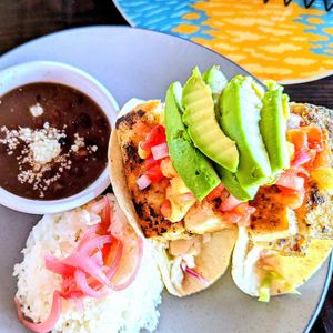 Tofu tacos 🔥 ❤️🧡💛💚💙💜 at Mac's Place in Key West