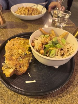Cuban seitan sandwich with poutine   at Greens Organic Cafe and Market in Sarnia