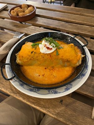Hungarian Mushroom-Filled Crepes  at Szabad Bisztró - Új Hely in Budapest