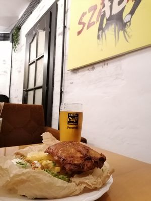 Notfish and chips at Szabad Bisztró - Új Hely in Budapest