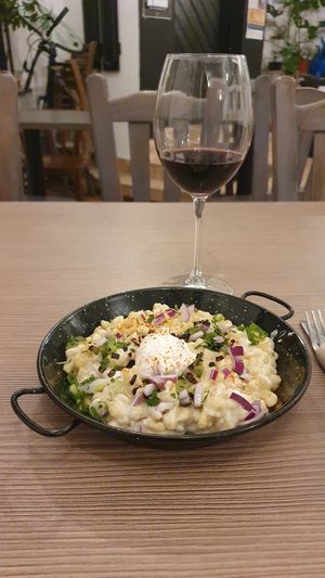 Sztrapacska with cottage cheese at Szabad Bisztró - Új Hely in Budapest