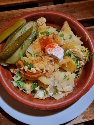 Potato casserole - Rakott krumpli at Szabad Bisztró - Új Hely in Budapest