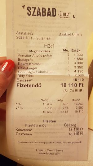  at Szabad Bisztró - Új Hely in Budapest