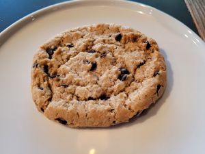 Oat and chocolate chip cookie  at Espresso House in Fredrikstad