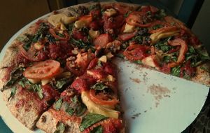 vegan pizza at Amici's East Coast Pizzeria in Mountain View