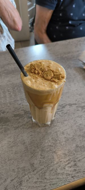 Vegan Biscoff Babe milkshake at Maggie Mays Stranmillis Cafe in Belfast