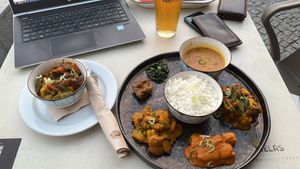 Thamel thali curry selection   at Thamel in Matosinhos