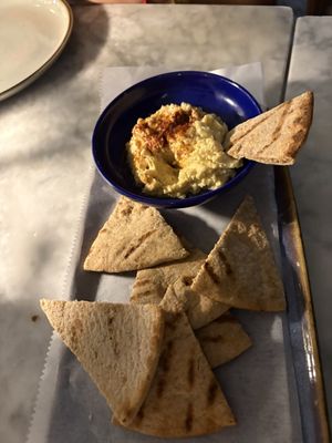 Hummus. Kind of small and quite tangy but good overall   at Ocean Bistro at Cavalier in Miami Beach
