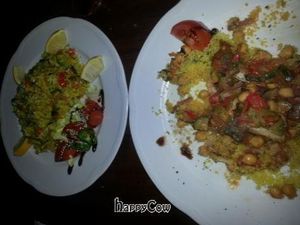 Rice and cous-cous with vegetables at Casa del Arco in Jaca