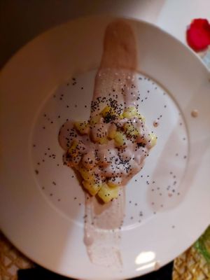 Potatoes Gnochetti with nut cream and poppyseeds at Pan GhEA in Milan